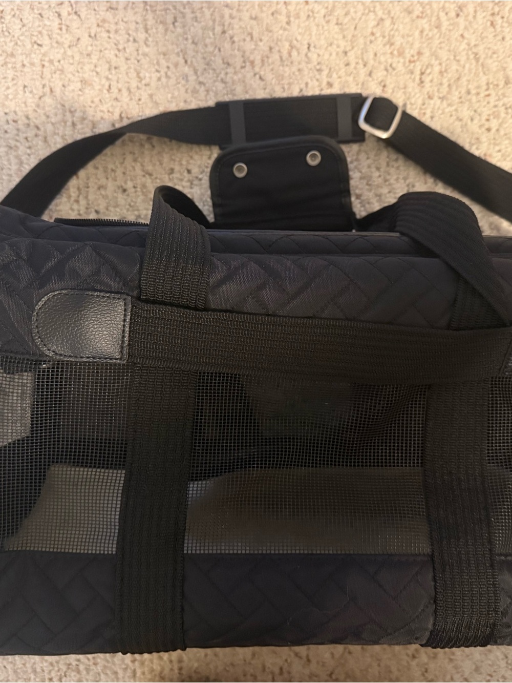 Sherpa Deluxe Black Airline Approved Soft Sided Dog & Cat Carrier 19 inL X 18.5W